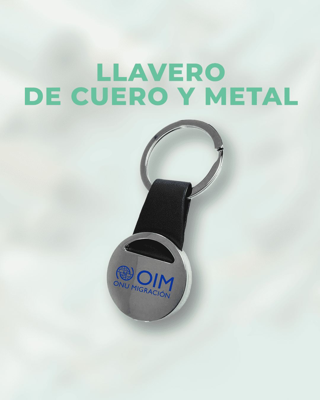 Llavero de Cuero y Metal